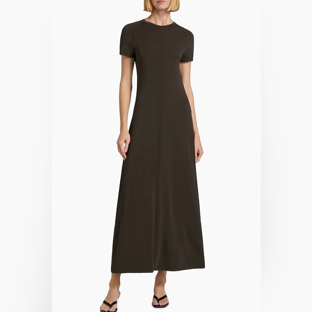 Toteme Olive Green Short Sleeve Maxi Dress - Picture 13 of 15